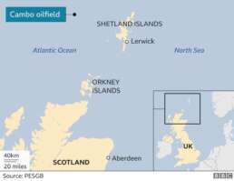 Cambo oil field, located in the North Atlantic, about 125km north west of the Shetland islands